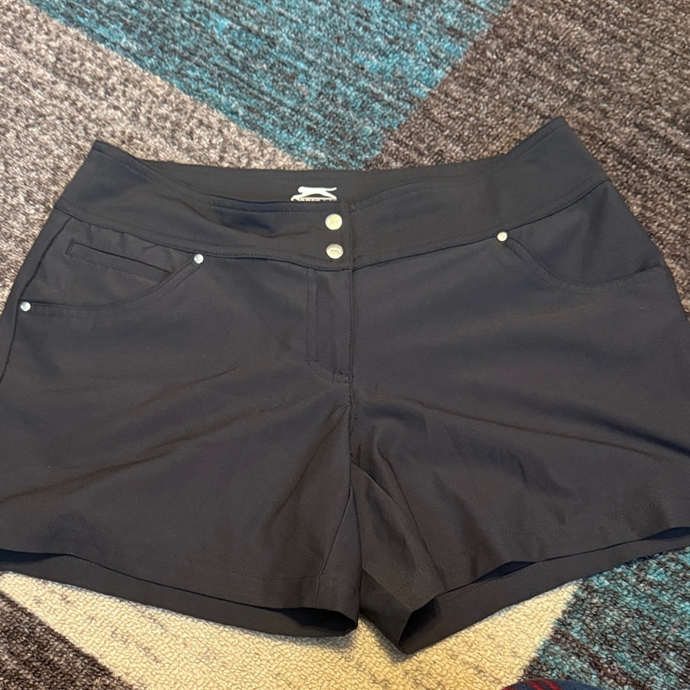 Slazenger Women's High Waist Black Shorts